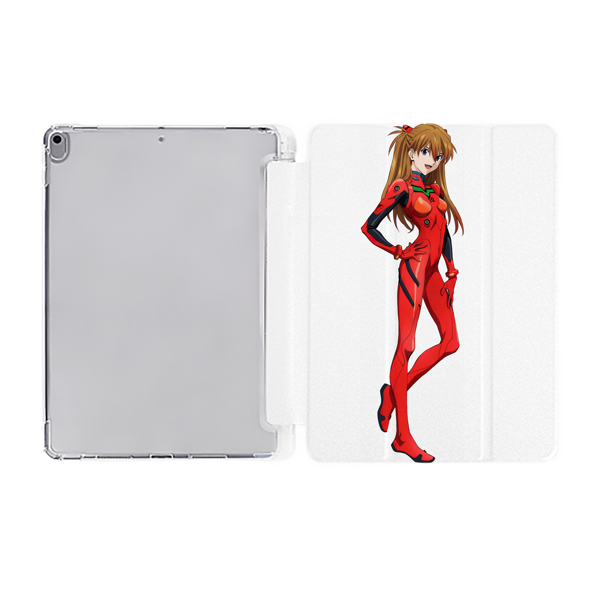 （画像用） EVA 新世紀エヴァンゲリオン IPad ケース ペン収納付き 三つ折りスタンド PUレザー×シリコン 対応機種9.5/10.5/10.9インチ